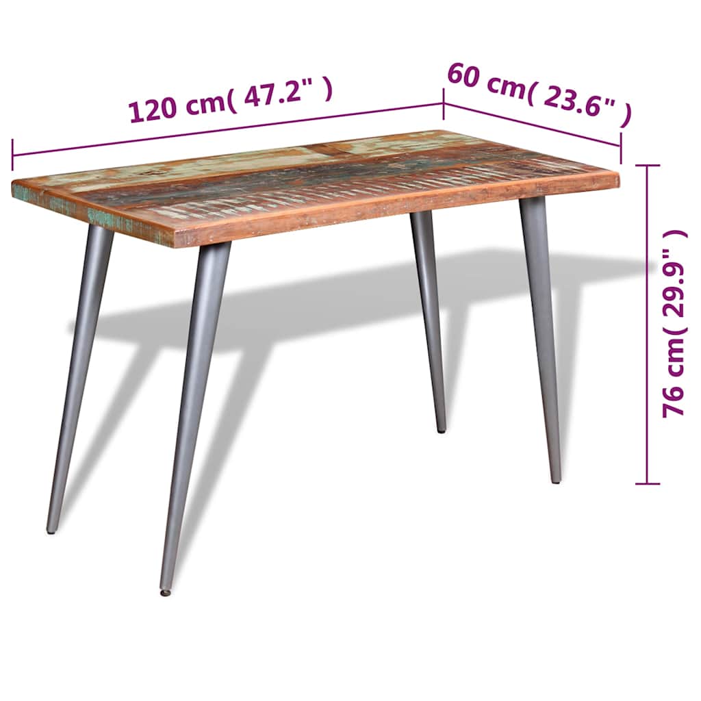 Τραπεζαρία 120 x 60 x 76 εκ. από Μασίφ Ανακυκλωμένο Ξύλο