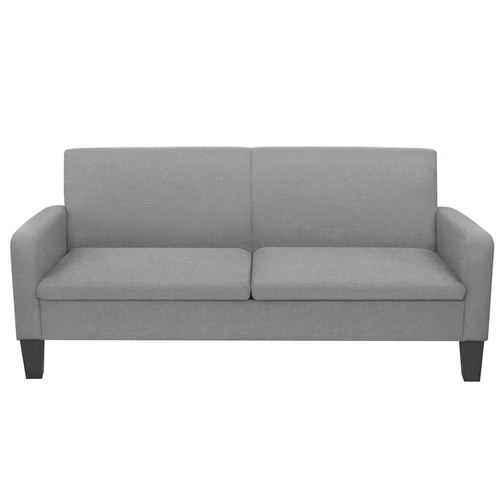 Καναπές Τριθέσιος Ανοιχτό Γκρι 180 x 65 x 76 εκ.