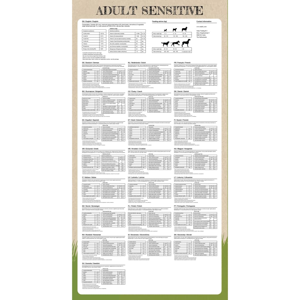 Ξηρά Τροφή Σκύλων Premium Adult Sensitive Lamb & Rice 15 κ.