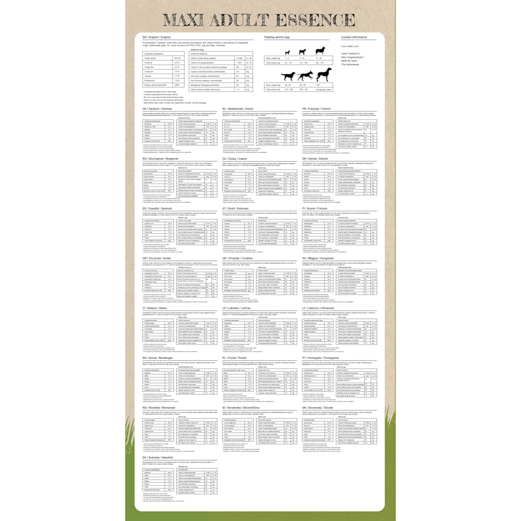 Ξηρά Τροφή Σκύλων Premium Maxi Adult Essence Beef & Chicken 15κ