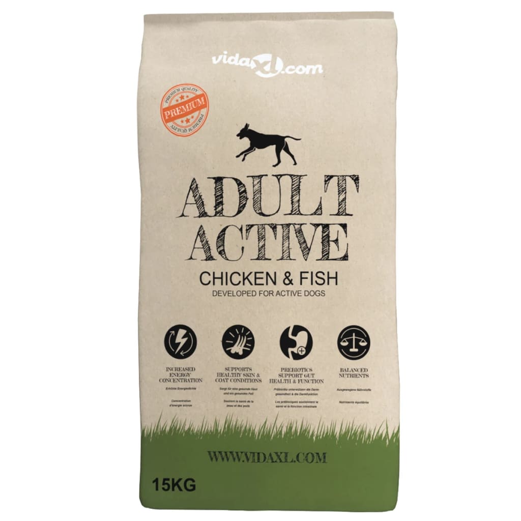 Ξηρά Τροφή Σκύλων Premium Adult Active Chicken & Fish 15 κ.