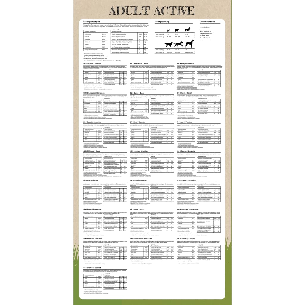 Ξηρά Τροφή Σκύλων Premium Adult Active Chicken & Fish 15 κ.