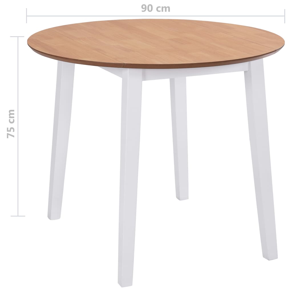 Τραπεζαρία Στρογγυλή Πτυσσόμενη Λευκή από MDF