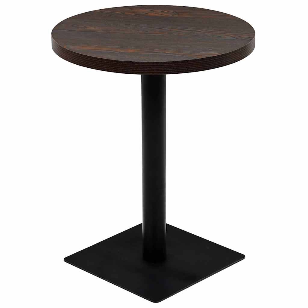 Τραπέζι Bistro Στρογγυλό Σκούρο Σταχτί 60 x 75 εκ. MDF / Ατσάλι
