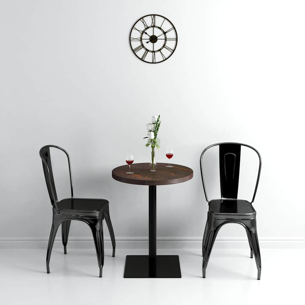 Τραπέζι Bistro Στρογγυλό Σκούρο Σταχτί 60 x 75 εκ. MDF / Ατσάλι