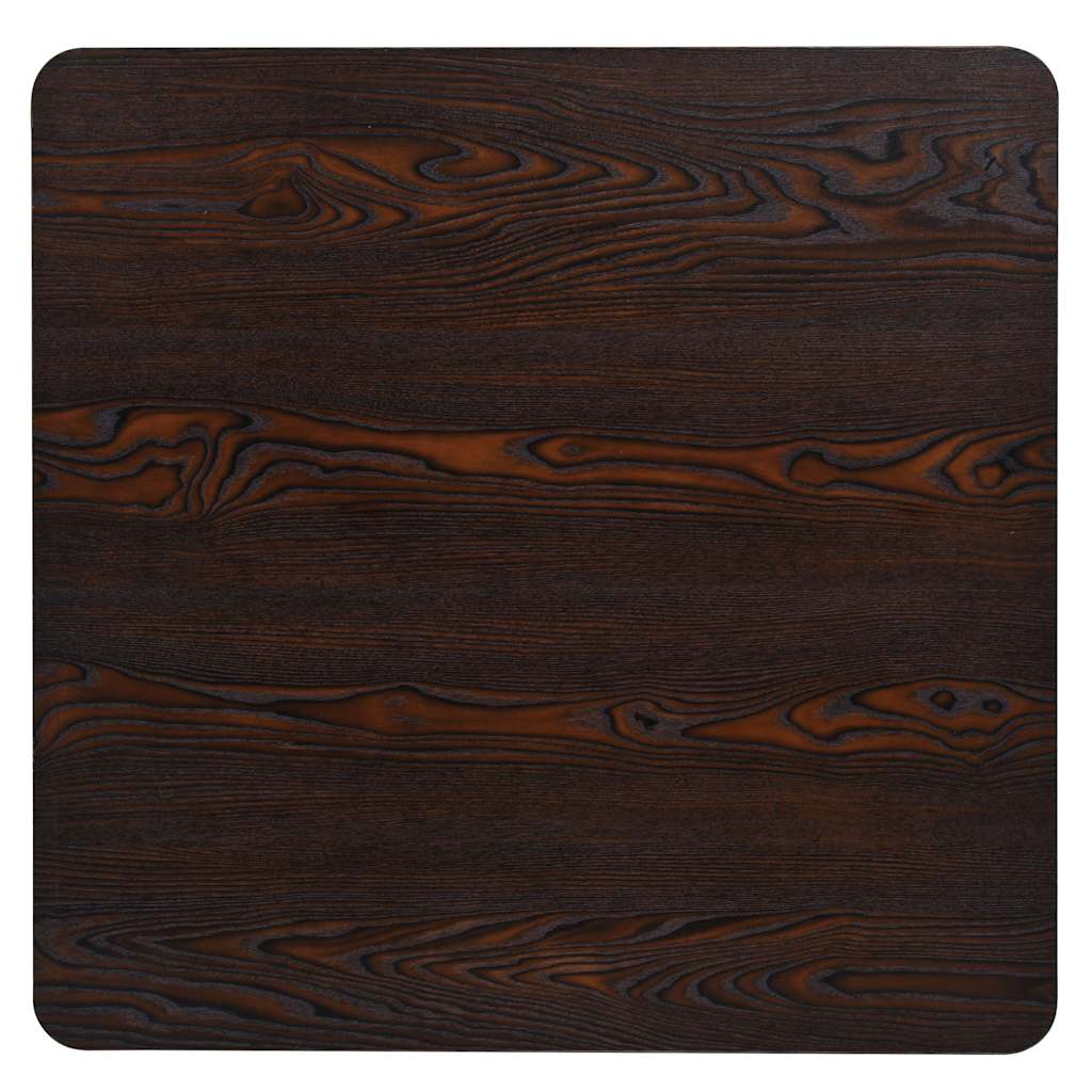 Τραπέζι Bistro Τετράγωνο Σκούρο Σταχτί 80x80x75 εκ. MDF/Ατσάλι