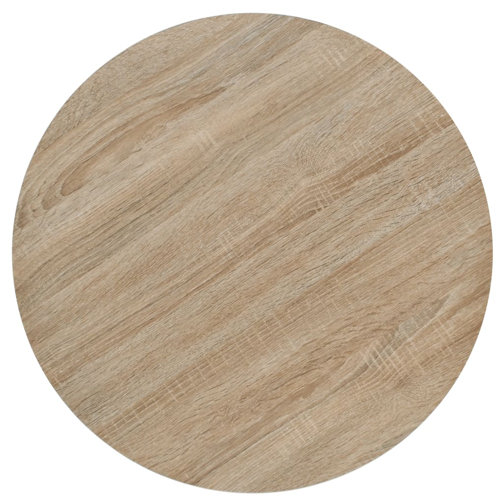 Τραπέζι Bistro Στρογγυλό Χρώμα Δρυός 60 x 75 εκ. MDF / Ατσάλι