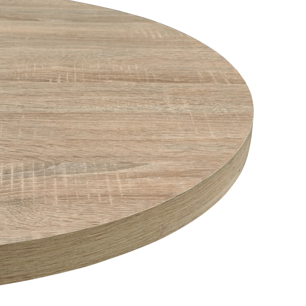 Τραπέζι Bistro Στρογγυλό Χρώμα Δρυός 60 x 75 εκ. MDF / Ατσάλι