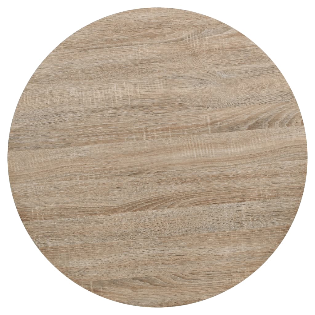Τραπέζι Bistro Στρογγυλό Χρώμα Δρυός 80 x 75 εκ. MDF / Ατσάλι