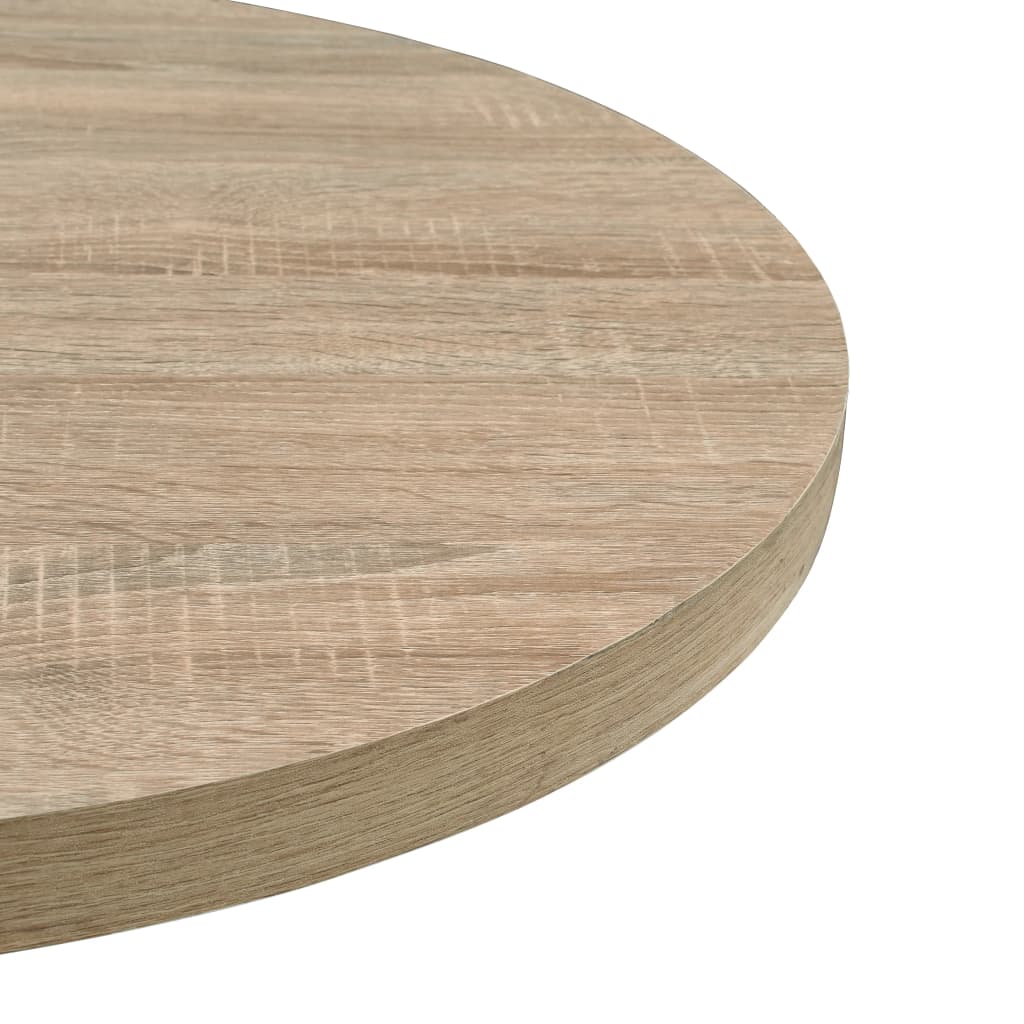 Τραπέζι Bistro Στρογγυλό Χρώμα Δρυός 80 x 75 εκ. MDF / Ατσάλι
