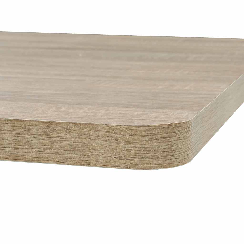 Τραπέζι Bistro Τετράγωνο Χρώμα Δρυός 80x80x75 εκ. MDF/Ατσάλι