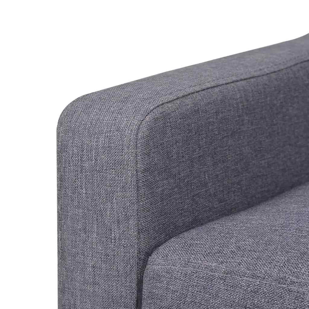 Σετ Καναπέ 2 Τεμαχίων Γκρι από Ύφασμα