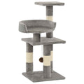 Γατόδεντρο Γκρι 65 εκ. με Στύλους Ξυσίματος από Σχοινί Σιζάλ