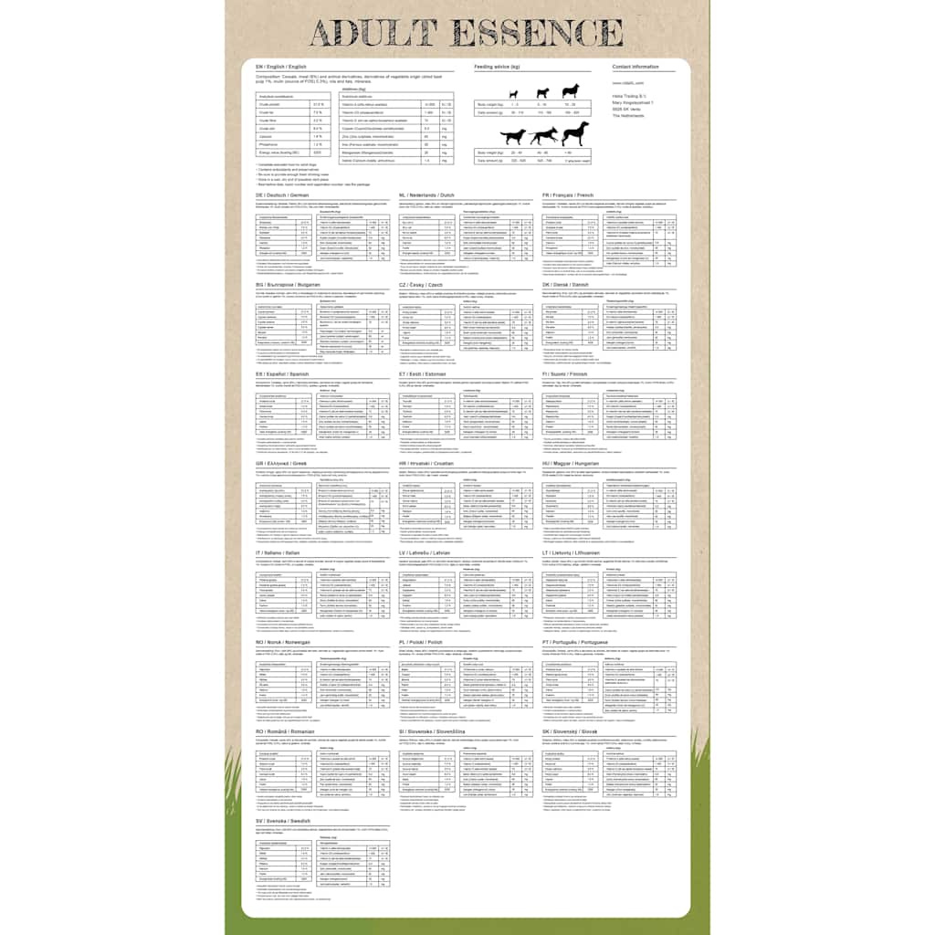 Ξηρά Τροφή Σκύλων Premium Adult Essence Beef 2 τεμ. 30 κ.