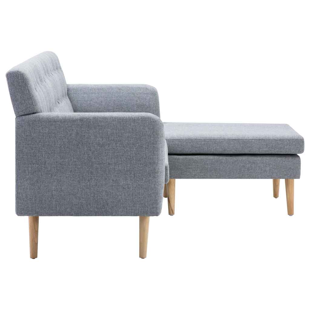 Καναπές Γωνιακός Ανοιχτό Γκρι 171,5x138x81,5 εκ. Υφασμάτινος