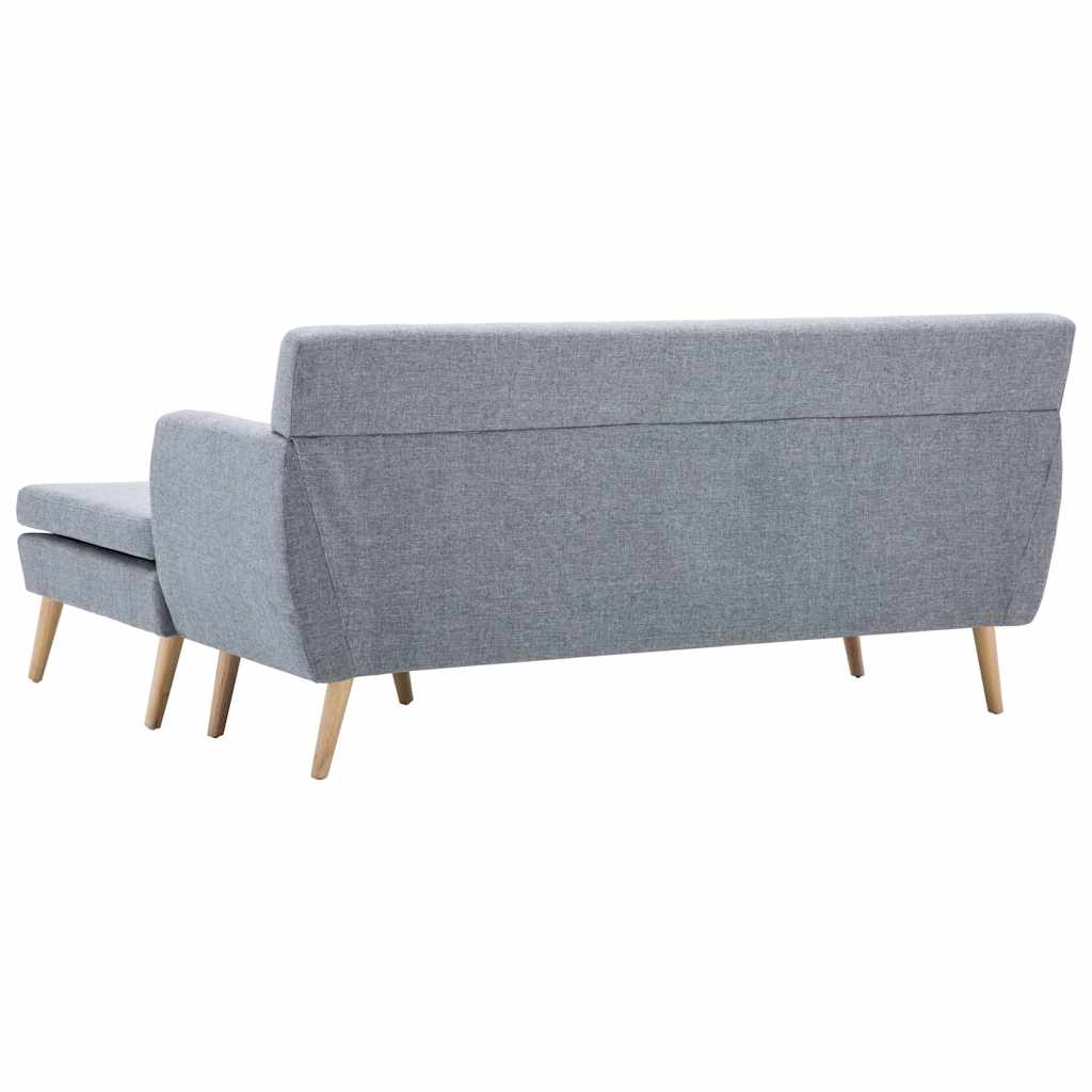 Καναπές Γωνιακός Ανοιχτό Γκρι 171,5x138x81,5 εκ. Υφασμάτινος