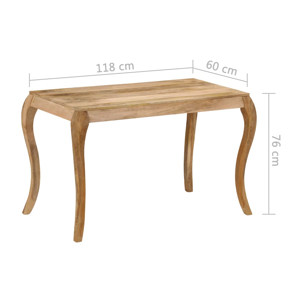 Τραπεζαρία 118 x 60 x 76 εκ. από Μασίφ Ξύλο Μάνγκο