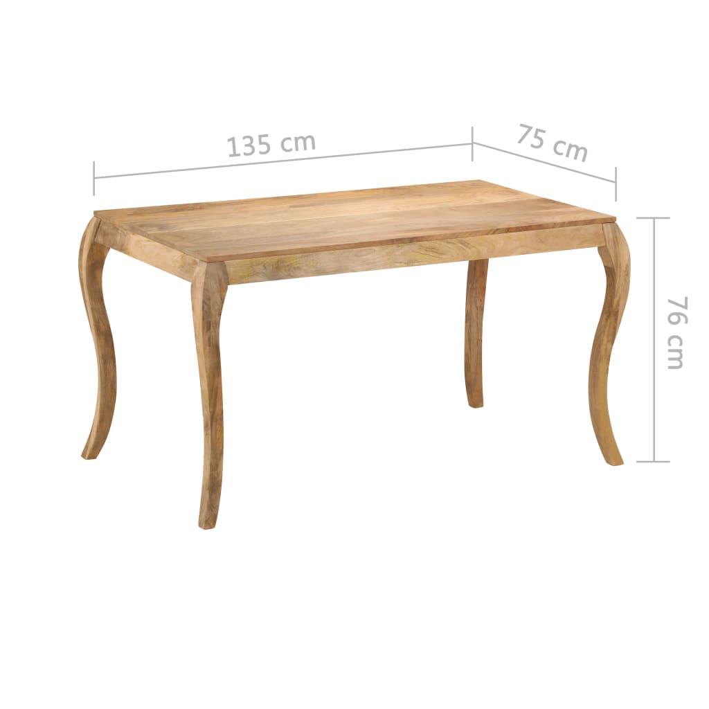 Τραπεζαρία 135 x 75 x 76 εκ. από Μασίφ Ξύλο Μάνγκο