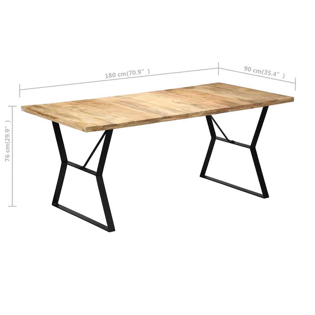 Τραπεζαρία 180 x 90 x 76 εκ. από Μασίφ Ξύλο Μάνγκο
