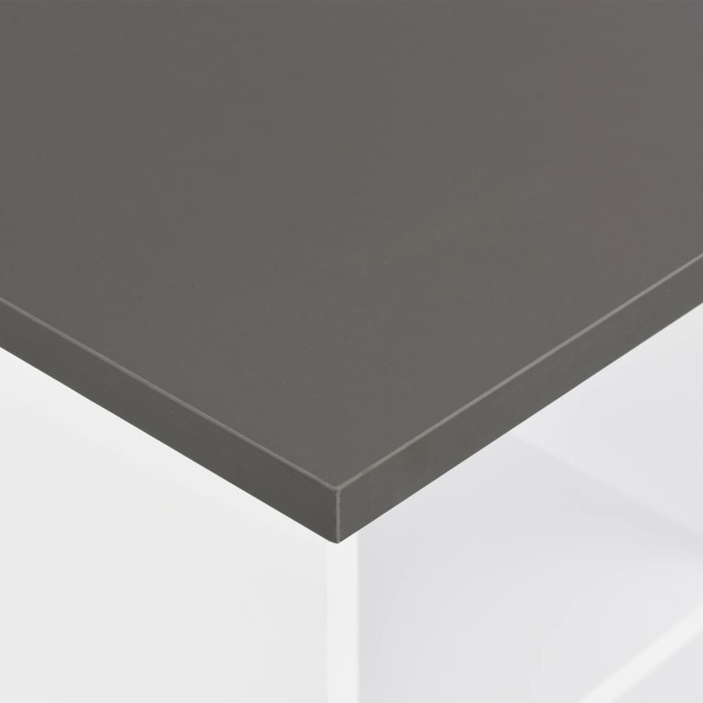 Τραπέζι Μπαρ Λευκό / Γκρι Ανθρακί 60 x 60 x 110 εκ.