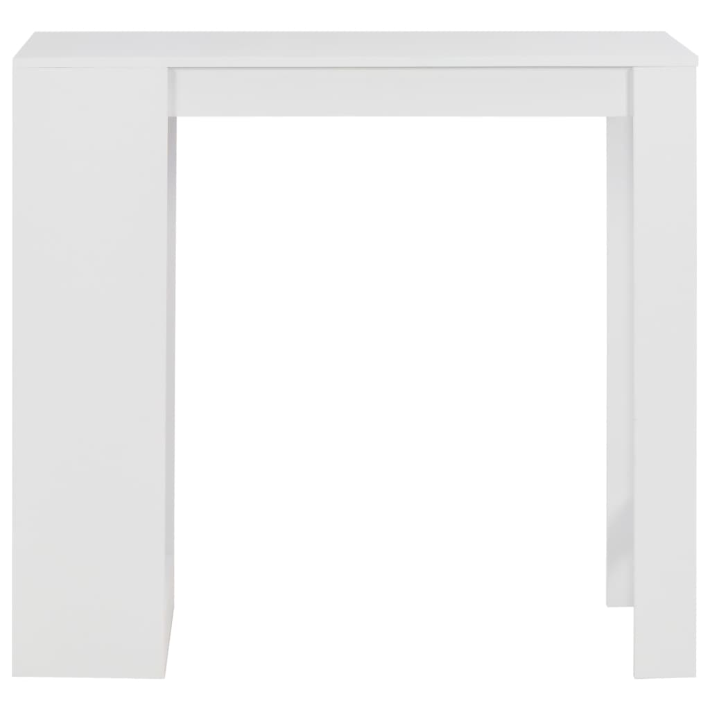 Τραπέζι Μπαρ με Ράφια Λευκό 110 x 50 x 103 εκ.