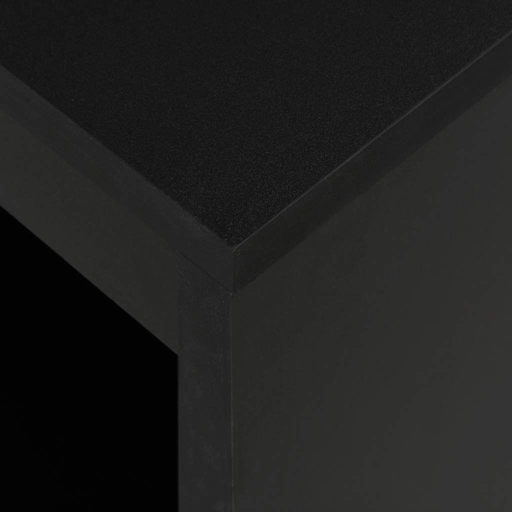 Τραπέζι Μπαρ με Ράφια Μαύρο 110 x 50 x 103 εκ.