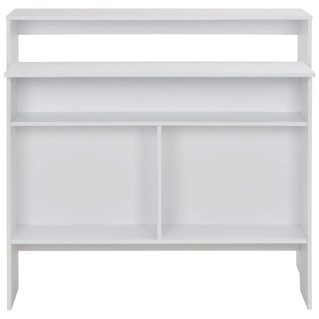Τραπέζι Μπαρ με 2 Επιφάνειες Λευκό 130 x 40 x 120 εκ.