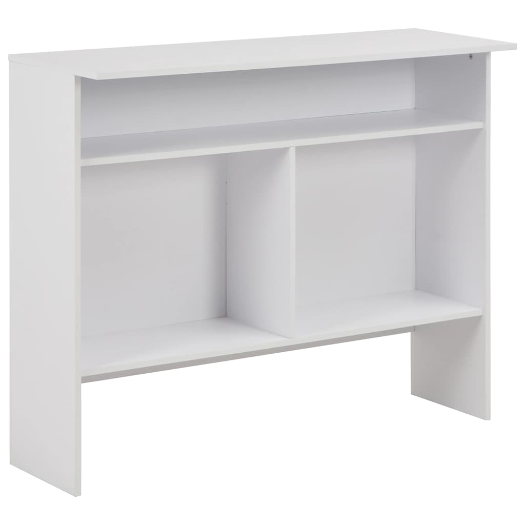 Τραπέζι Μπαρ με 2 Επιφάνειες Λευκό 130 x 40 x 120 εκ.
