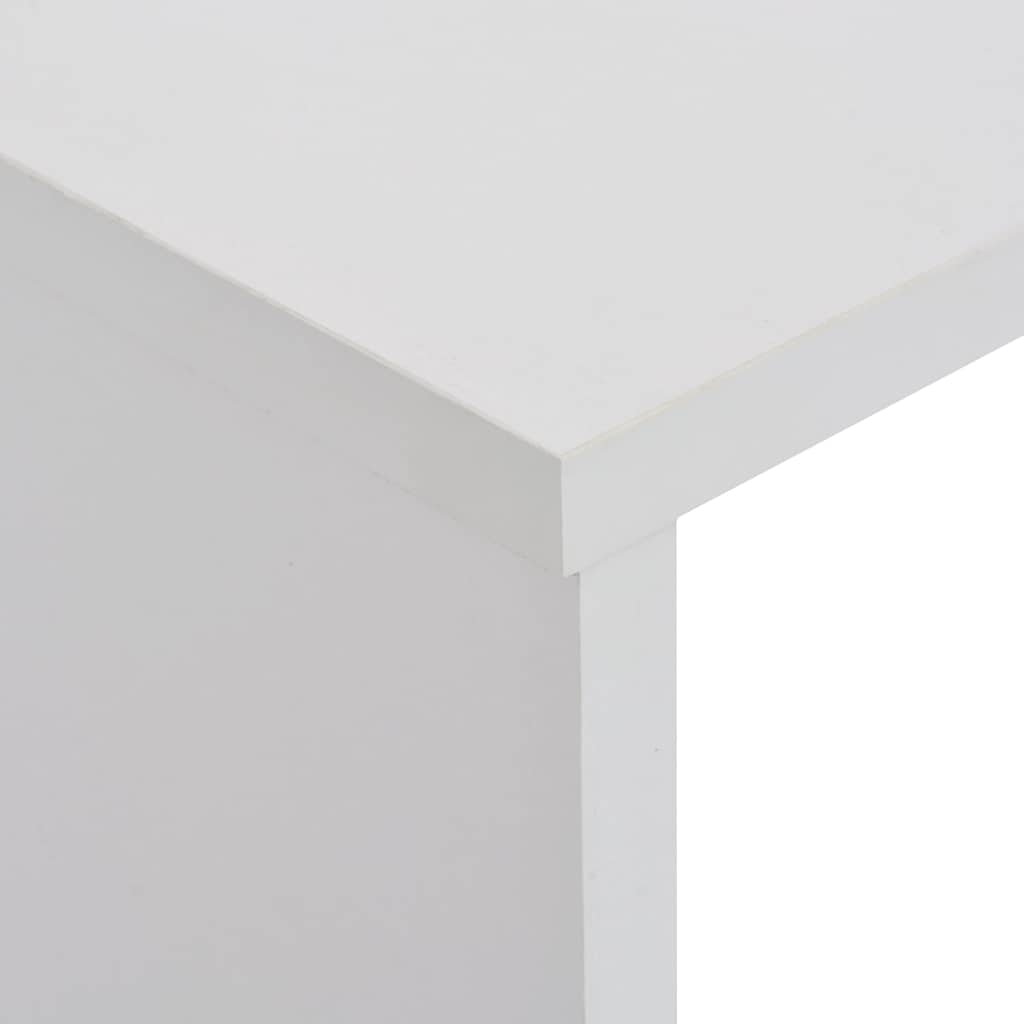 Τραπέζι Μπαρ με 2 Επιφάνειες Λευκό 130 x 40 x 120 εκ.