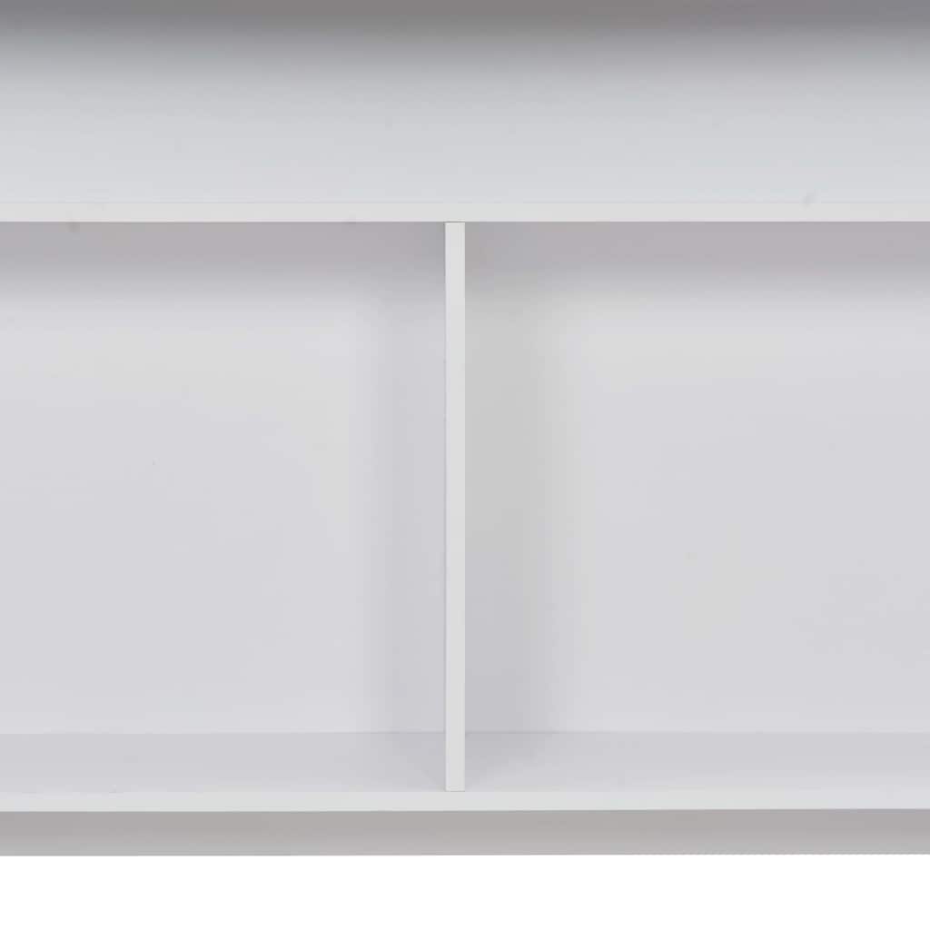 Τραπέζι Μπαρ με 2 Επιφάνειες Λευκό 130 x 40 x 120 εκ.