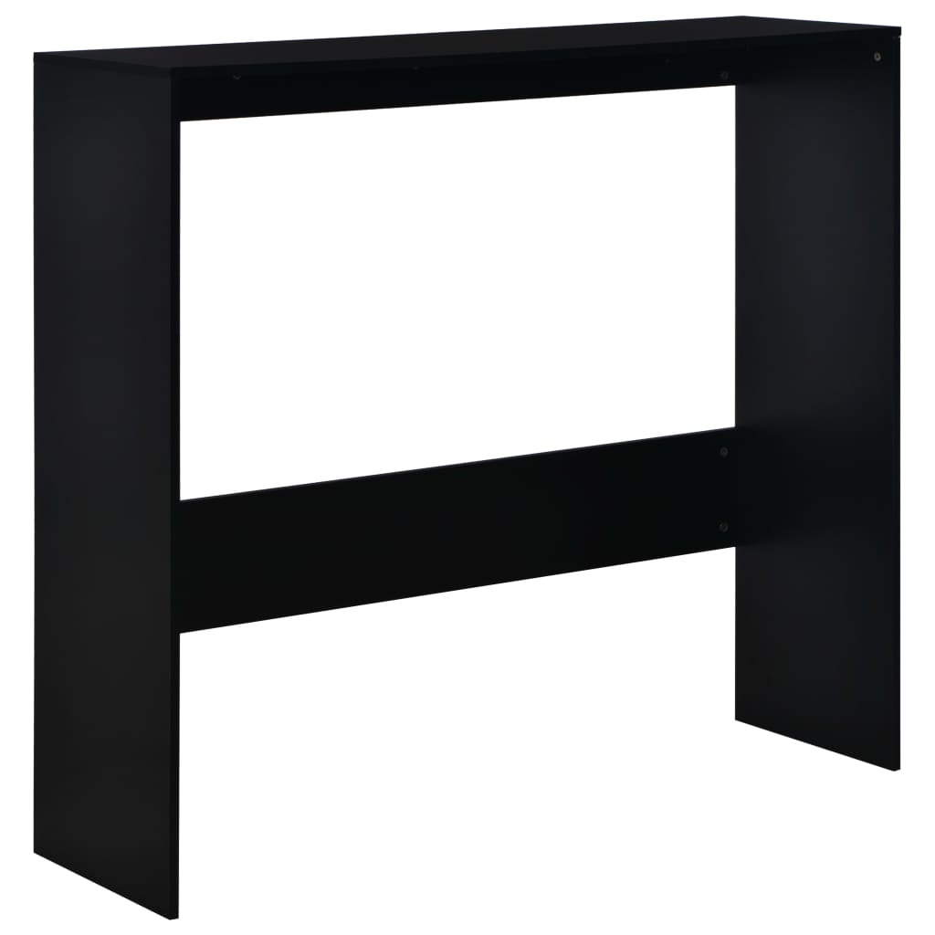 Τραπέζι Μπαρ με 2 Επιφάνειες Χρώμα Μαύρο 130 x 40 x 120 εκ.