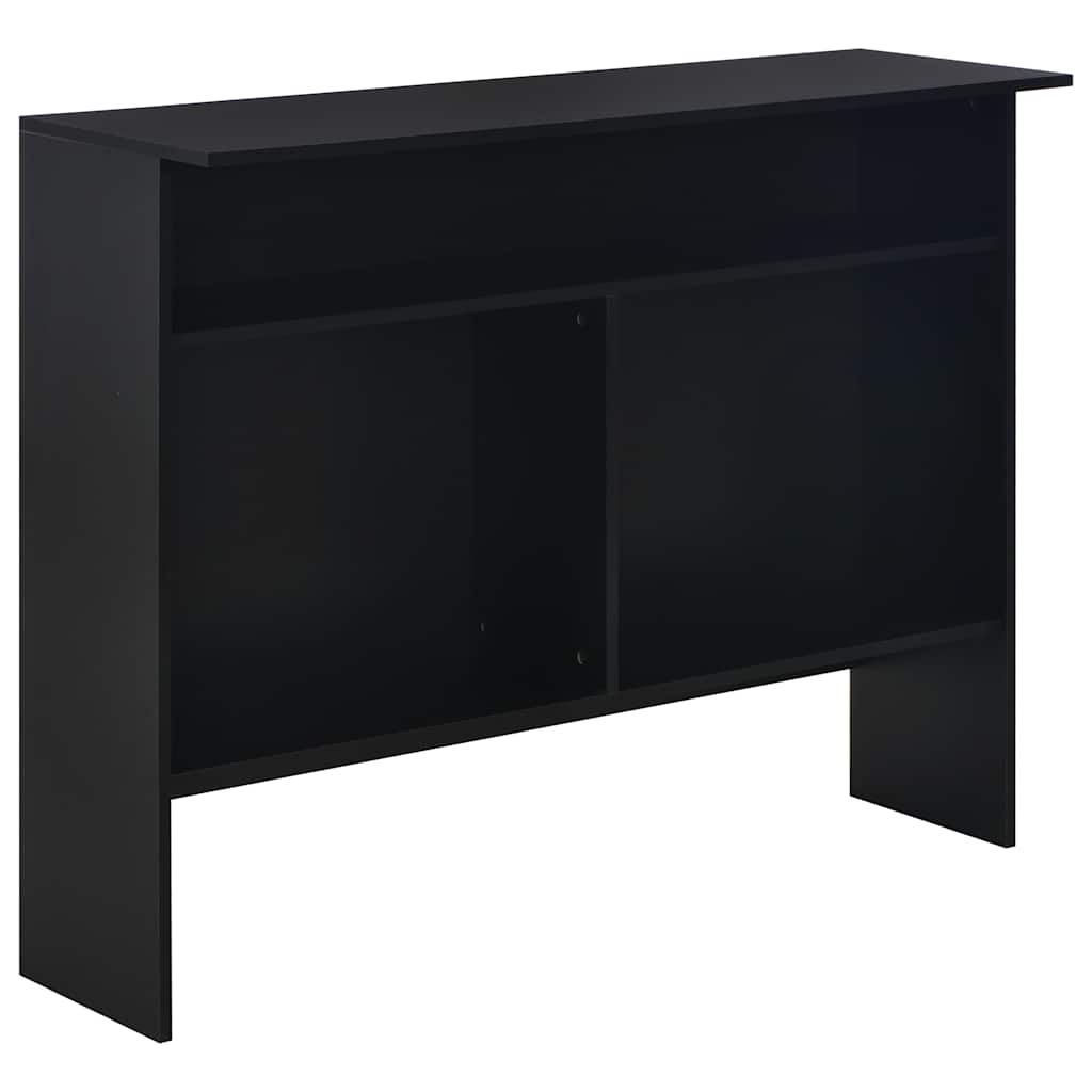 Τραπέζι Μπαρ με 2 Επιφάνειες Χρώμα Μαύρο 130 x 40 x 120 εκ.
