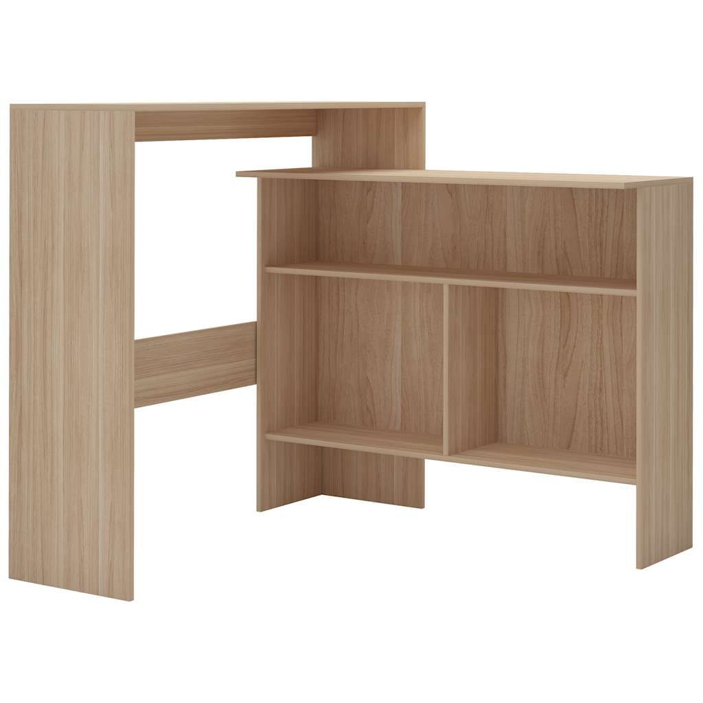 Τραπέζι Μπαρ με 2 Επιφάνειες Χρώμα Δρυός 130 x 40 x 120 εκ.