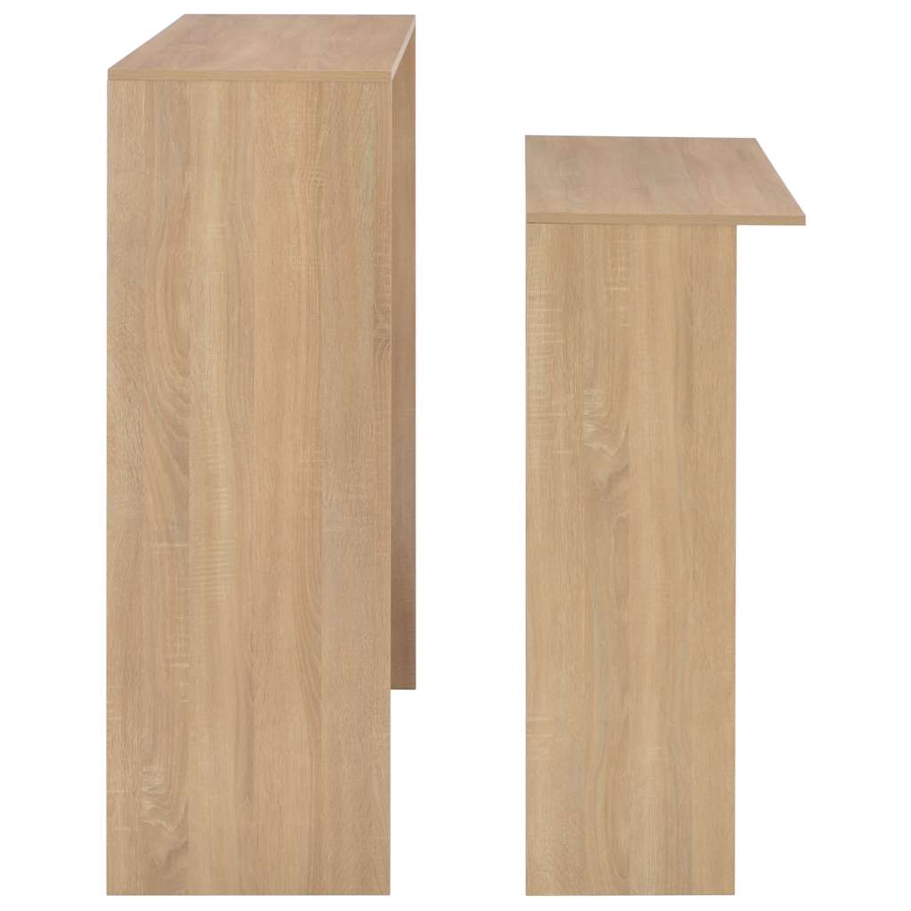 Τραπέζι Μπαρ με 2 Επιφάνειες Χρώμα Δρυός 130 x 40 x 120 εκ.