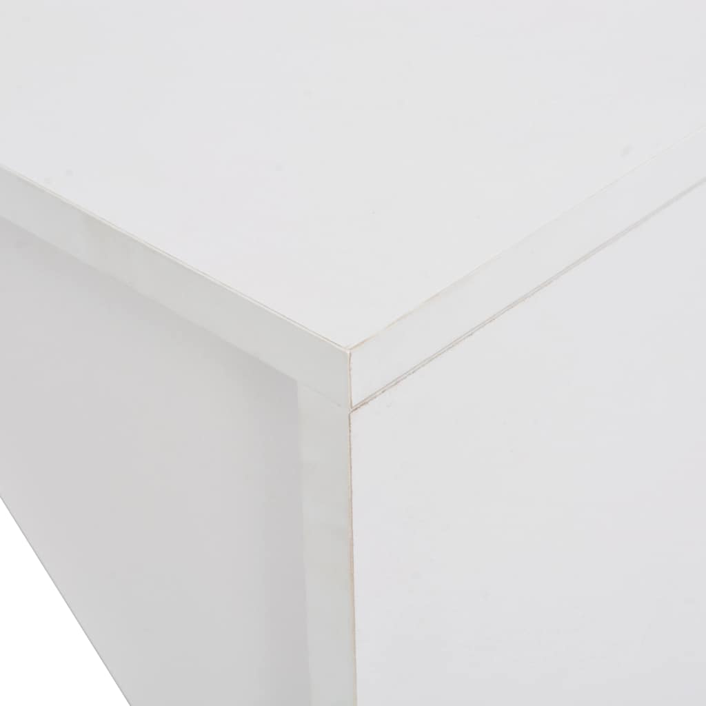 Τραπέζι Μπαρ με Ράφι Λευκό 115 x 59 x 200 εκ.