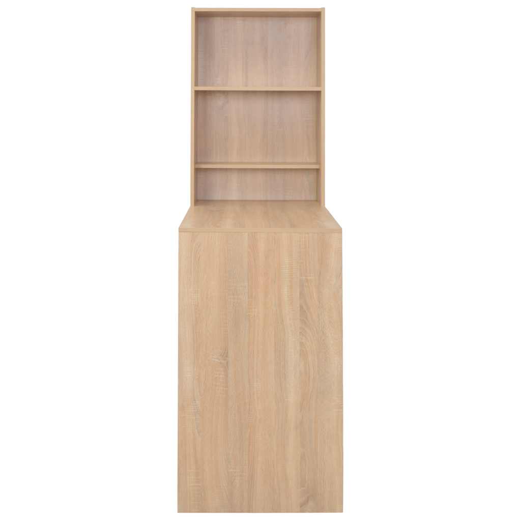 Τραπέζι Μπαρ με Ράφι Χρώμα Δρυός 115 x 59 x 200 εκ.