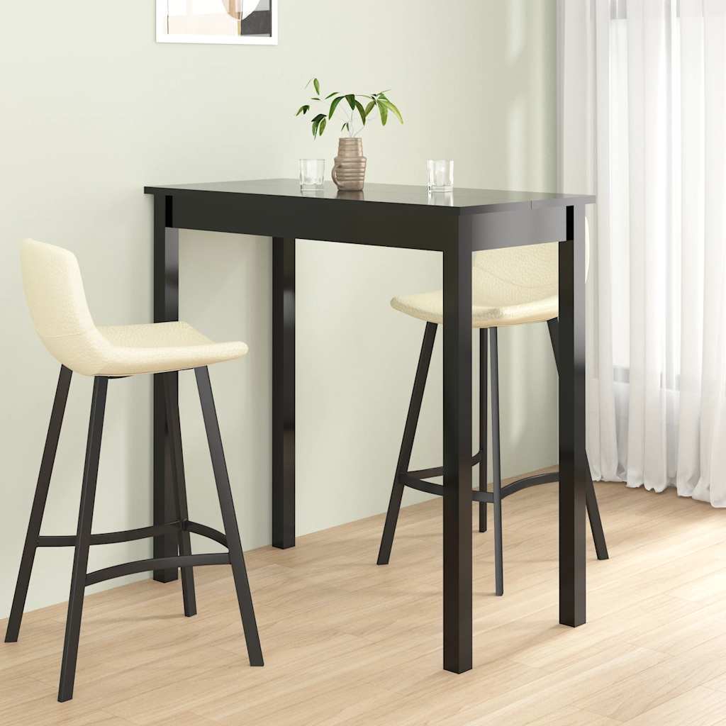 Τραπέζι Μπαρ Μαύρο 115 x 55 x 107 εκ. από MDF