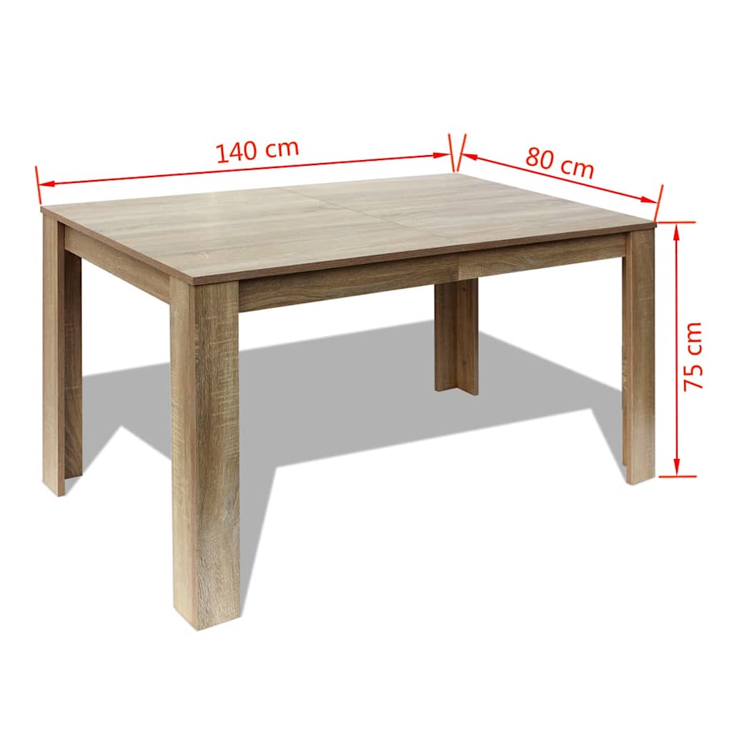 Τραπεζαρία Χρώμα Δρυς 140 x 80 x 75 εκ.