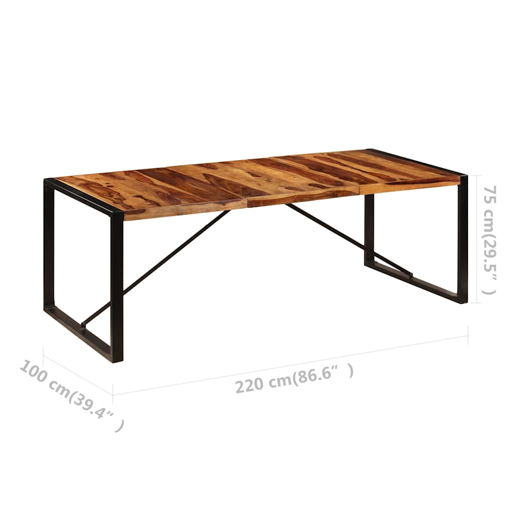 Τραπεζαρία 220 x 100 x 75 εκ. από Μασίφ Ξύλο Ακακίας