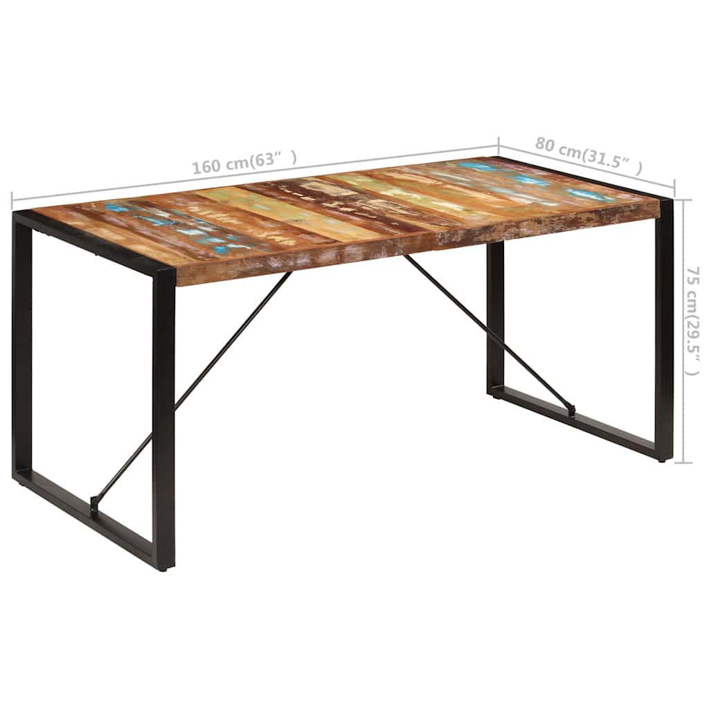 Τραπεζαρία 160 x 80 x 75 εκ. από Μασίφ Ανακυκλωμένο Ξύλο