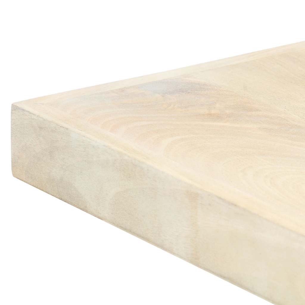 Τραπεζαρία Λευκή 200 x 100 x 75 εκ. από Μασίφ Ξύλο Μάνγκο