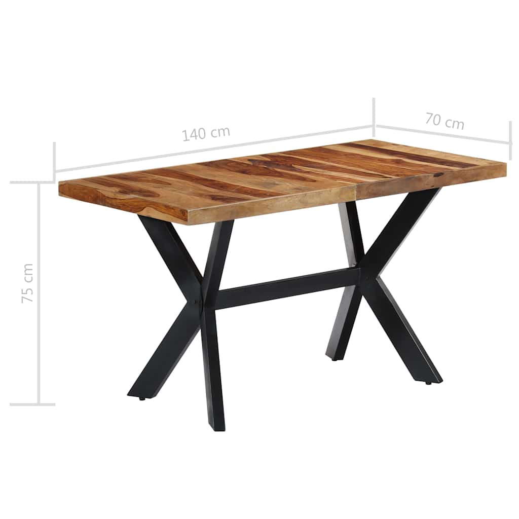 Τραπεζαρία 140 x 70 x 75 εκ. από Μασίφ Ξύλο Ακακίας