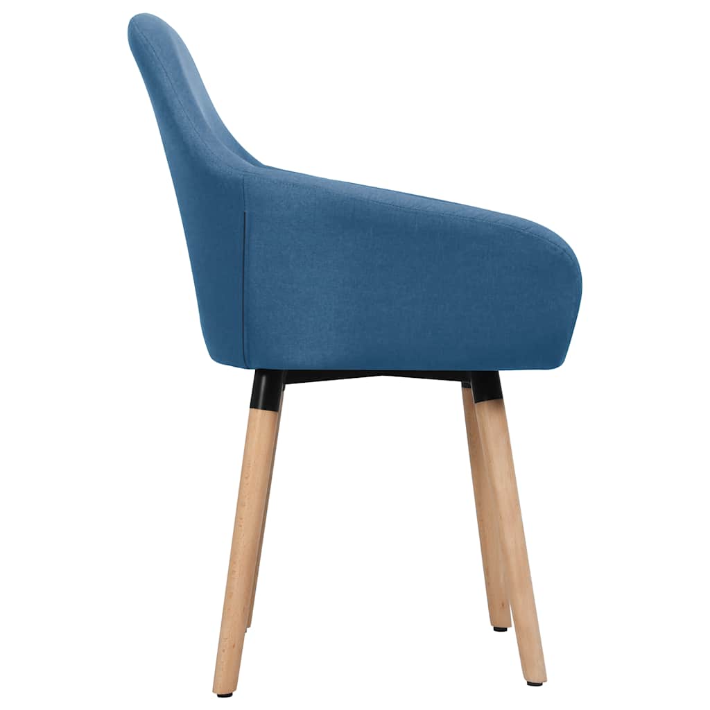 Καρέκλες Τραπεζαρίας 2 τεμ. Μπλε Υφασμάτινες