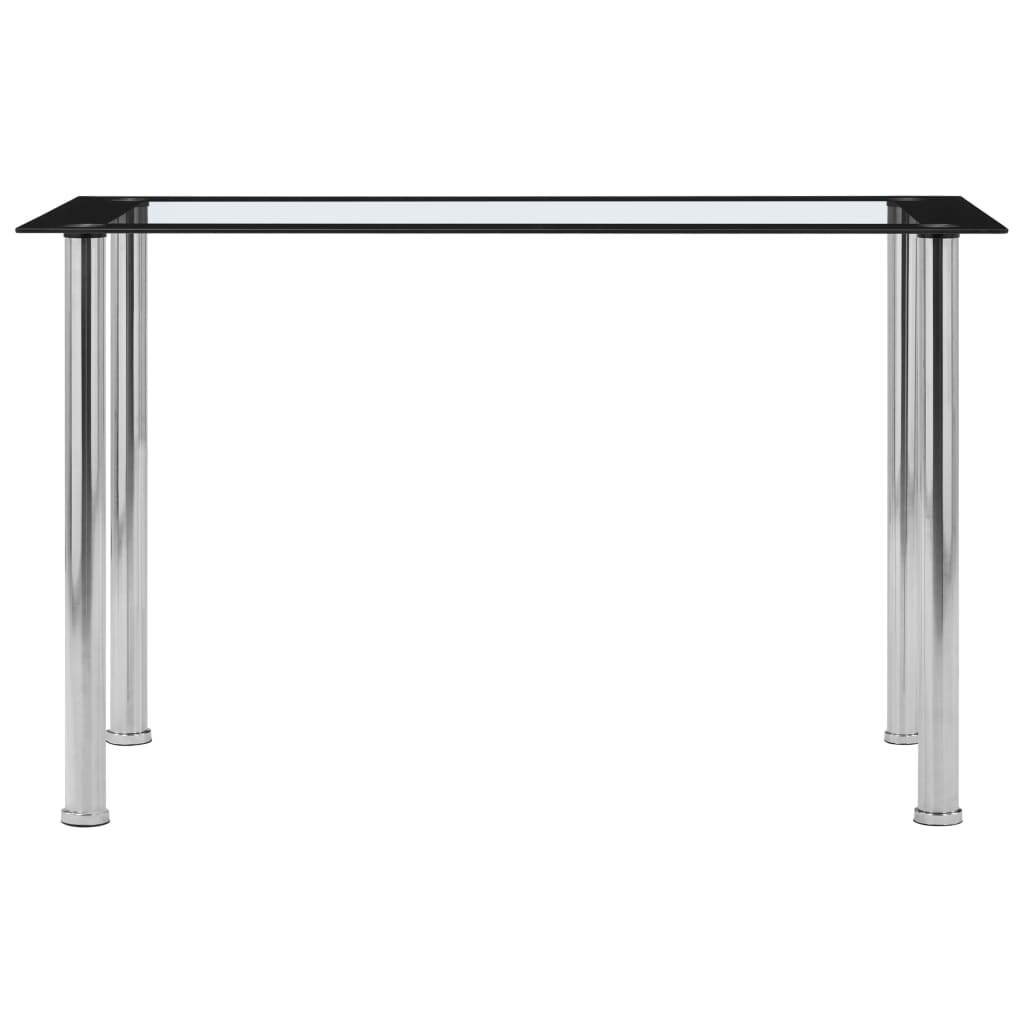 Τραπεζαρία Μαύρη / Διαφανής 120 x 60 x 75 εκ. από Ψημένο Γυαλί