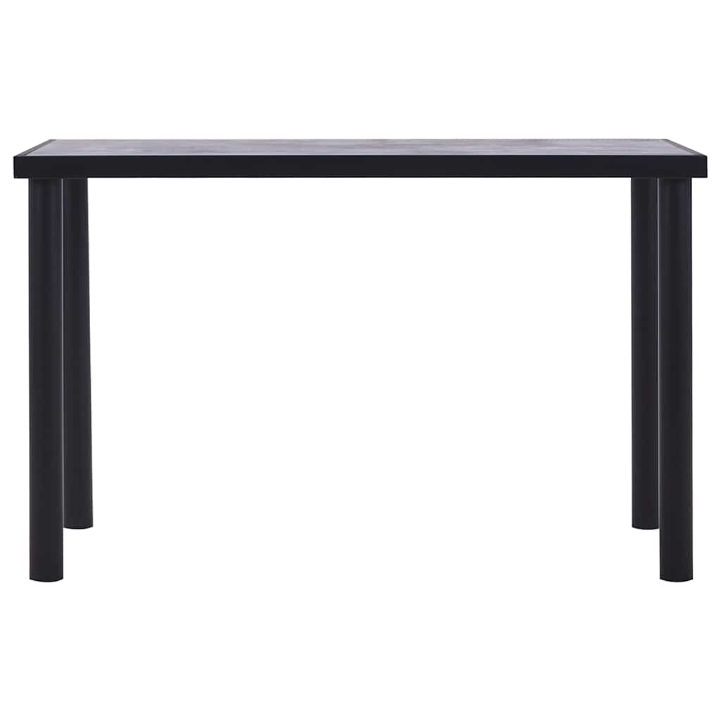 Τραπεζαρία Μαύρο/Γκρι του Σκυροδέματος 120x60x75 εκ. από MDF
