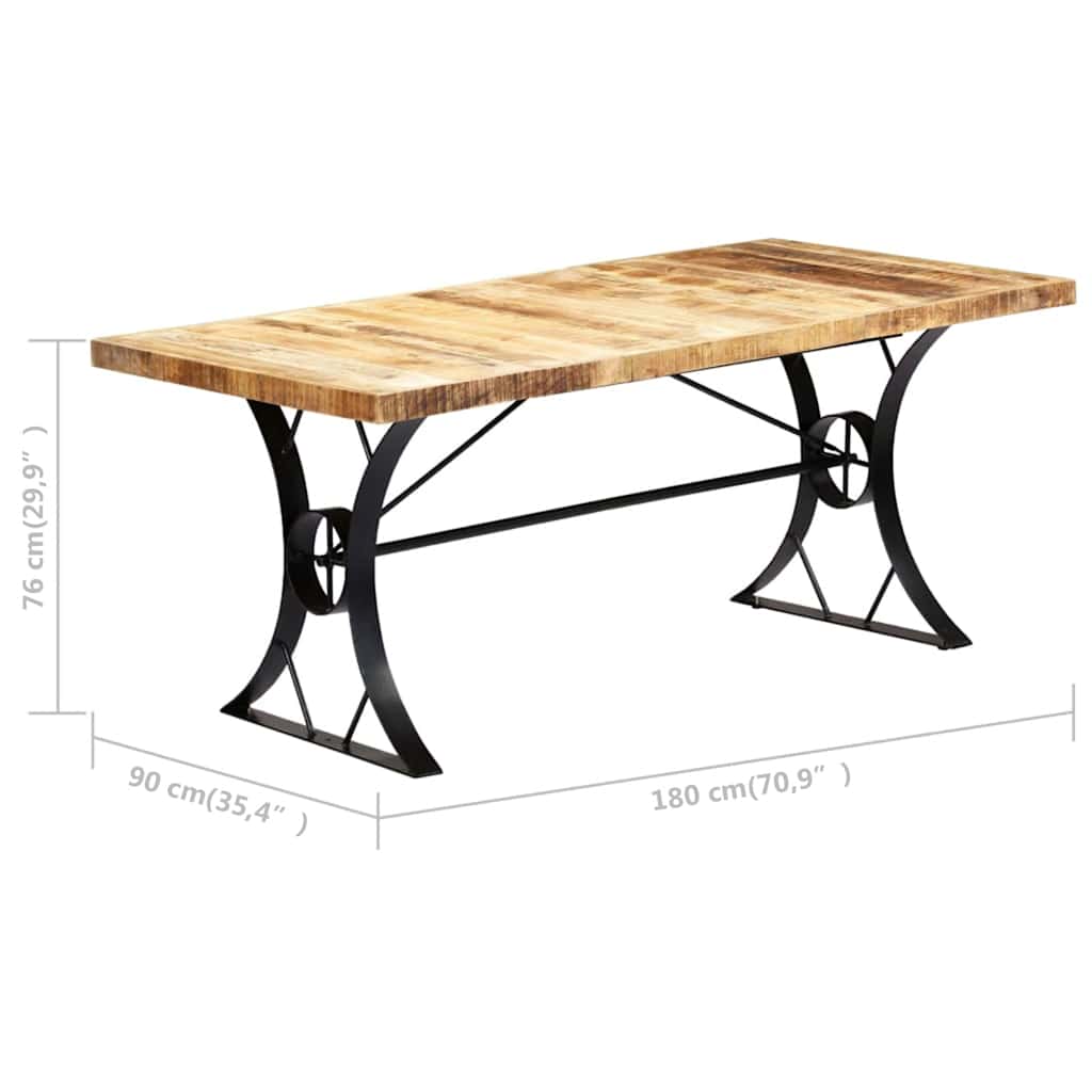 Τραπεζαρία 180 x 90 x 76 εκ. από Μασίφ Ξύλο Μάνγκο