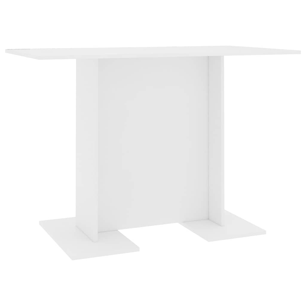 Τραπεζαρία Λευκή 110 x 60 x 75 εκ. από Επεξ. Ξύλο