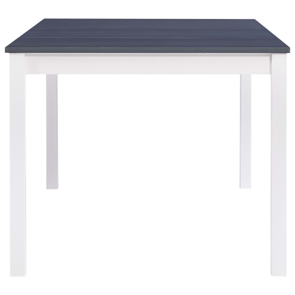 Τραπεζαρία Λευκή / Γκρι 180 x 90 x 73 εκ. από Ξύλο Πεύκου