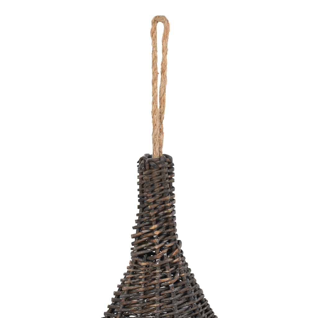 Σπίτι Γάτας Teepee με Μαξιλάρι Γκρι 40x60 εκ. Φυσικό Ξύλο Ιτιάς