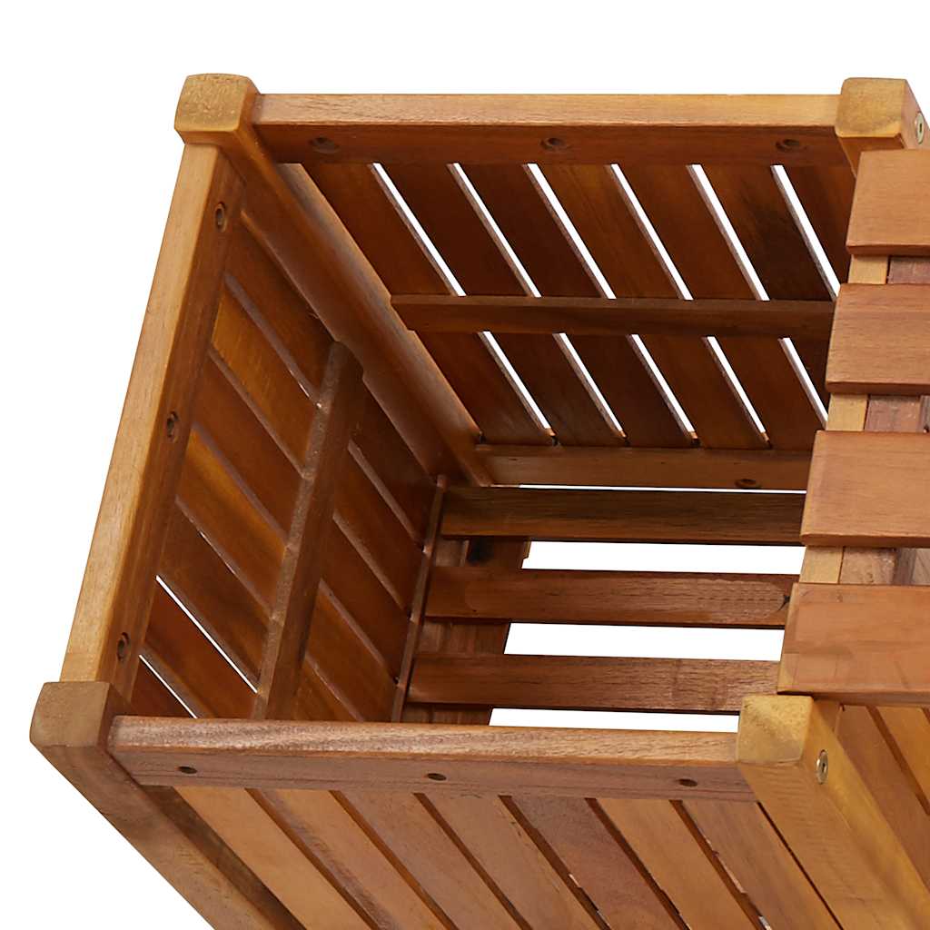 Πάγκος Κήπου με 2 Γλάστρες 150x30x40 εκ. από Μασίφ Ξύλο Ακακίας